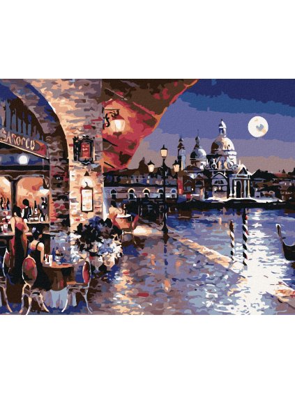 Diamantové maľovanie - NOČNÉ BENÁTKY (Rámovanie bez rámu a bez vypnutia plátna, Rozmer 40x50 cm)