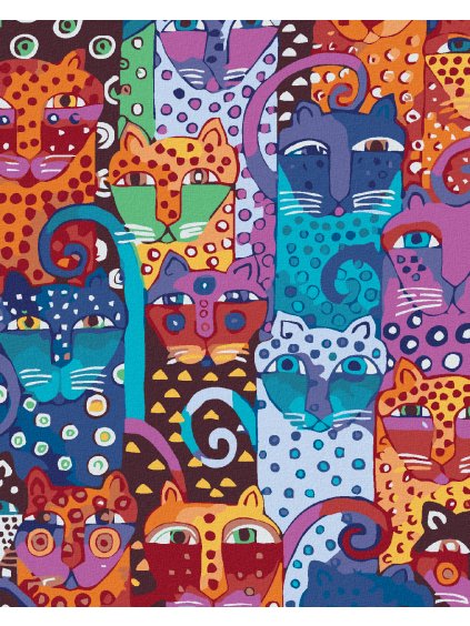 Diamantové maľovanie - DIVOKÉ MAČKY (Rámovanie bez rámu a bez vypnutia plátna, Rozmer 40x50 cm)