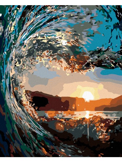 Diamantové maľovanie - VLNA (Rámovanie bez rámu a bez vypnutia plátna, Rozmer 40x50 cm)