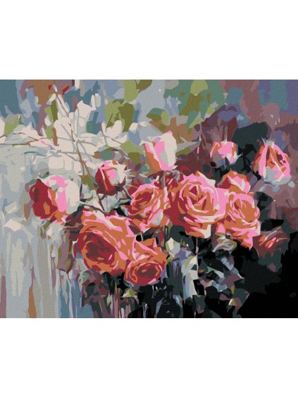 Diamantové maľovanie - JEDNODUCHO KRÁSNA KYTICA (Rámovanie bez rámu a bez vypnutia plátna, Rozmer 40x50 cm)