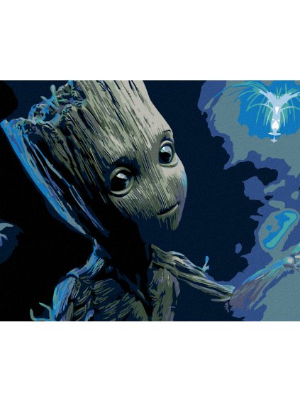 Diamantové maľovanie - GROOT (Rámovanie bez rámu a bez vypnutia plátna, Rozmer 40x50 cm)