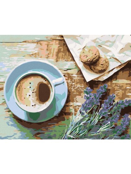 Diamantové maľovanie - ŠÁLOK KÁVY (Rámovanie bez rámu a bez vypnutia plátna, Rozmer 40x50 cm)