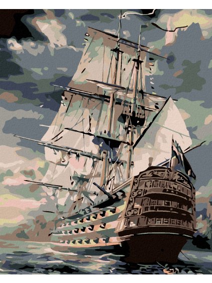 Diamantové maľovanie - LOĎ (Rámovanie bez rámu a bez vypnutia plátna, Rozmer 40x50 cm)