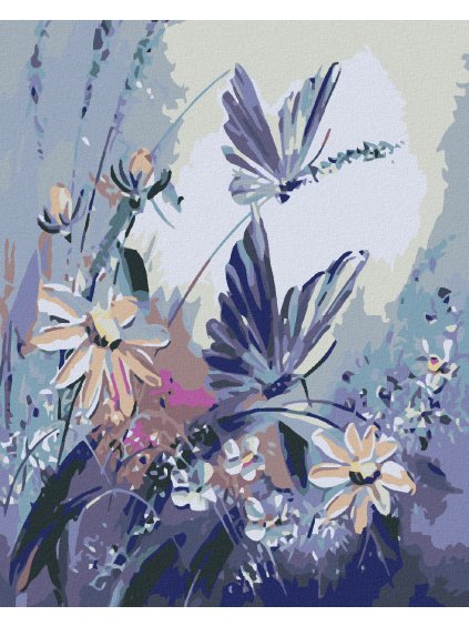 Diamantové maľovanie - MOTÝLE (Rámovanie bez rámu a bez vypnutia plátna, Rozmer 40x50 cm)