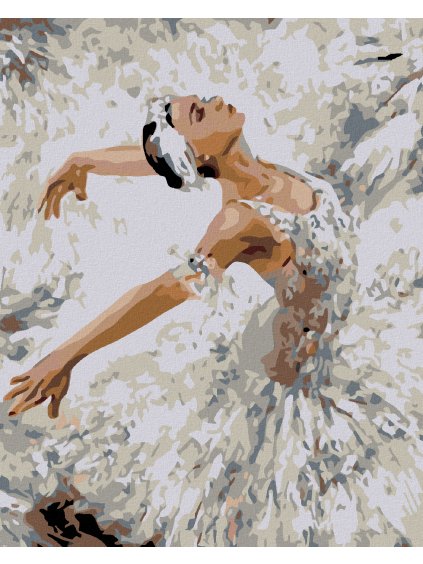 Diamantové maľovanie - BALETKA V ZÁKLONE (Rámovanie bez rámu a bez vypnutia plátna, Rozmer 40x50 cm)