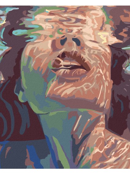 Diamantové maľovanie - ŽENA POD VODOU (Rámovanie bez rámu a bez vypnutia plátna, Rozmer 40x50 cm)