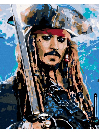 Diamantové maľovanie - JACK SPARROW II (Rámovanie bez rámu a bez vypnutia plátna, Rozmer 40x50 cm)