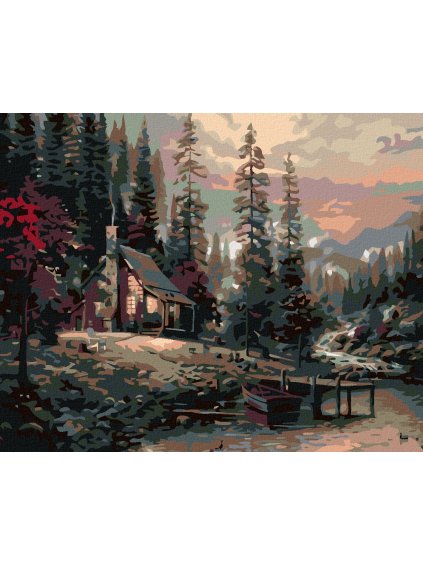 Diamantové maľovanie - ZRUB (Rámovanie bez rámu a bez vypnutia plátna, Rozmer 40x50 cm)