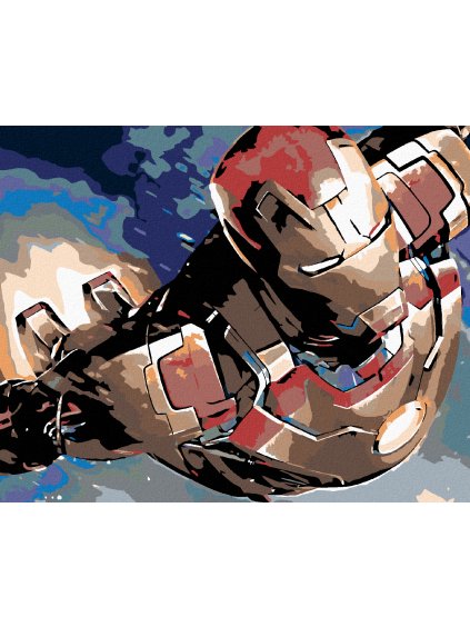 Diamantové maľovanie - IRON MAN (Rámovanie bez rámu a bez vypnutia plátna, Rozmer 40x50 cm)