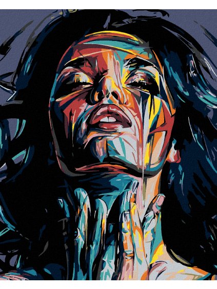 Diamantové maľovanie - FAREBNÁ V OPOJENÍ (Rámovanie bez rámu a bez vypnutia plátna, Rozmer 40x50 cm)