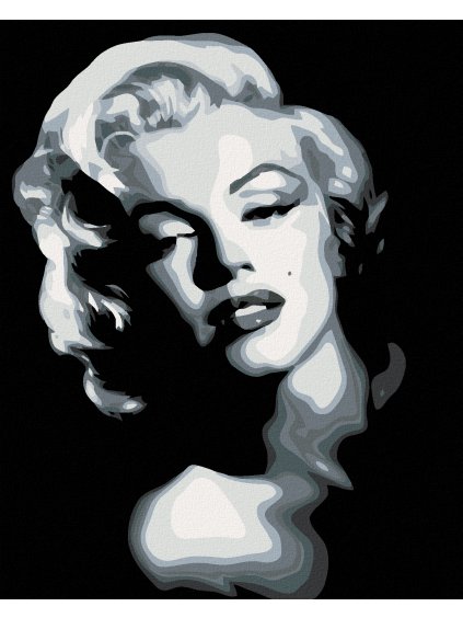 Diamantové maľovanie - ČIERNOBIELA MARILYN (Rámovanie bez rámu a bez vypnutia plátna, Rozmer 40x50 cm)