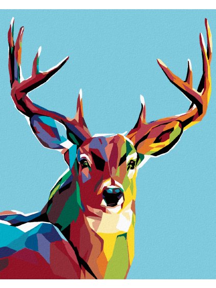 Diamantové maľovanie - JELENÍ POHĽAD (Rámovanie bez rámu a bez vypnutia plátna, Rozmer 40x50 cm)