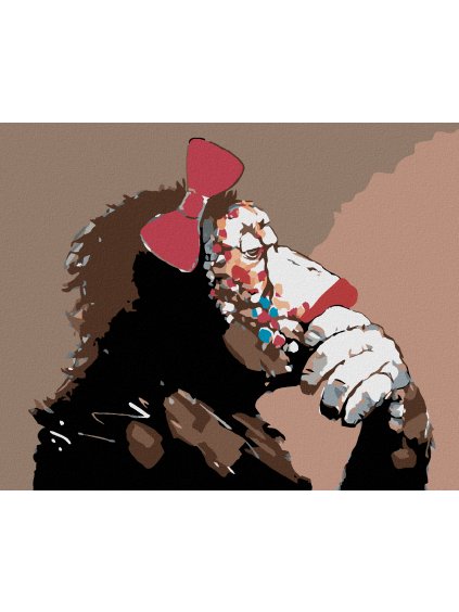 Diamantové maľovanie - ŠIMPANZIA DÁMA (Rámovanie bez rámu a bez vypnutia plátna, Rozmer 40x50 cm)