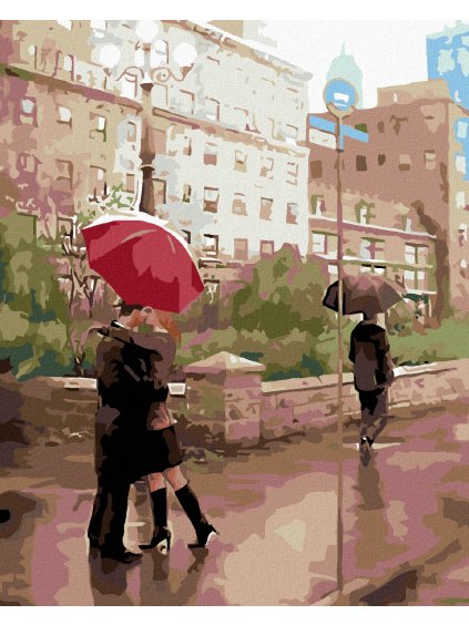 Diamantové maľovanie - STRETNUTIE (Rámovanie bez rámu a bez vypnutia plátna, Rozmer 40x50 cm)