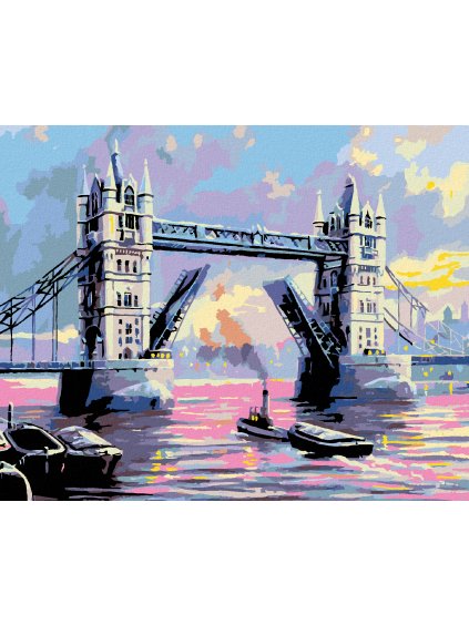 Diamantové maľovanie - TOWER BRIDGE LONDÝN (Rámovanie bez rámu a bez vypnutia plátna, Rozmer 40x50 cm)