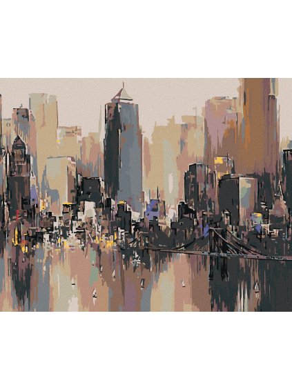 Diamantové maľovanie - VEŽIAKY VEĽKOMESTA (Rámovanie bez rámu a bez vypnutia plátna, Rozmer 40x50 cm)