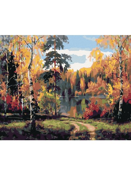 Diamantové maľovanie - PODZEMNÉ JAZIERKO (Rámovanie bez rámu a bez vypnutia plátna, Rozmer 40x50 cm)