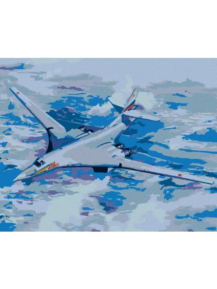 Diamantové maľovanie - LIETADLO (Rámovanie bez rámu a bez vypnutia plátna, Rozmer 40x50 cm)