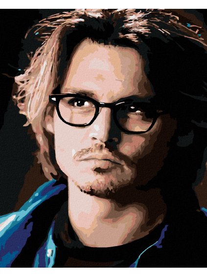 Diamantové maľovanie - JOHNNY DEPP (Rámovanie bez rámu a bez vypnutia plátna, Rozmer 40x50 cm)