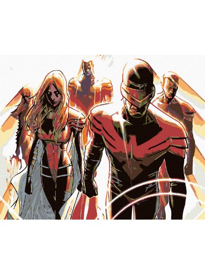 Diamantové maľovanie - X-MEN (Rámovanie bez rámu a bez vypnutia plátna, Rozmer 40x50 cm)