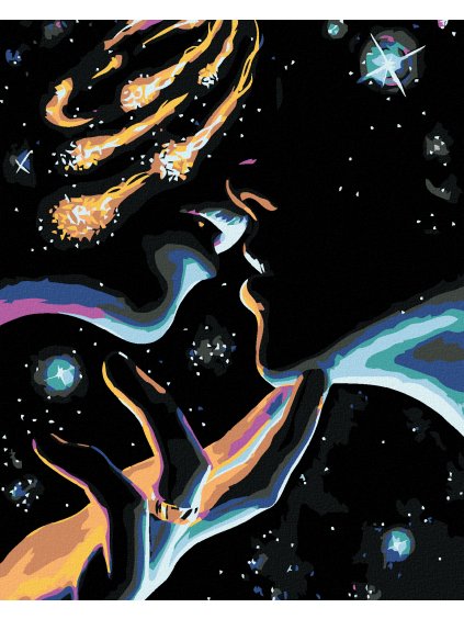 Diamantové maľovanie - VESMÍRNY BOZK (Rámovanie bez rámu a bez vypnutia plátna, Rozmer 40x50 cm)