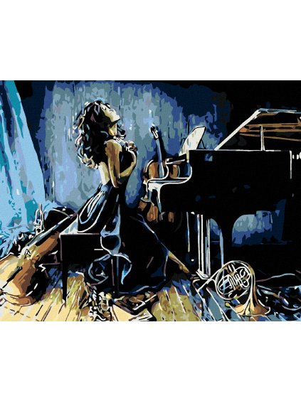 Diamantové maľovanie - UMELKYŇA (Rámovanie bez rámu a bez vypnutia plátna, Rozmer 40x50 cm)