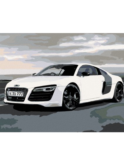 Diamantové maľovanie - AUDI (Rámovanie bez rámu a bez vypnutia plátna, Rozmer 40x50 cm)