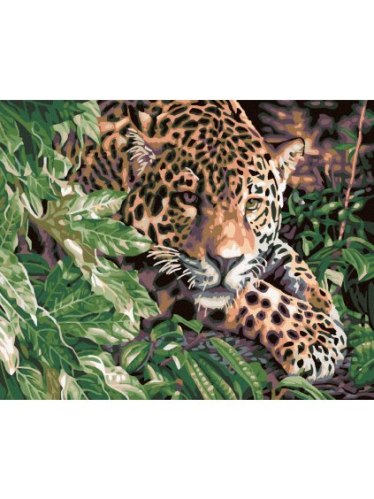 Diamantové maľovanie - GEPARD (Rámovanie bez rámu a bez vypnutia plátna, Rozmer 40x50 cm)