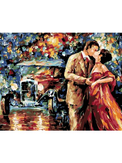 Diamantové maľovanie - BOZK PRED AUTOM (Rámovanie bez rámu a bez vypnutia plátna, Rozmer 40x50 cm)