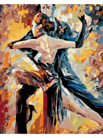 Diamantové maľovanie - TANEČNÝ PÁR (Rámovanie bez rámu a bez vypnutia plátna, Rozmer 40x50 cm)