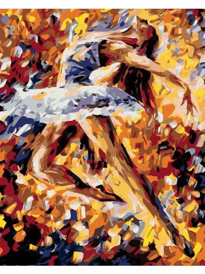 Diamantové maľovanie - KRÁSNA BALETKA VO FARBÁCH (Rámovanie bez rámu a bez vypnutia plátna, Rozmer 40x50 cm)