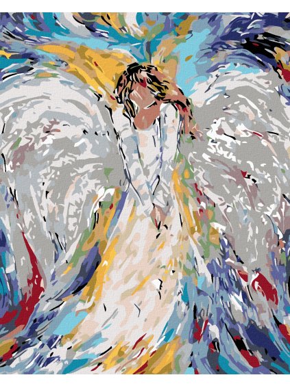Diamantové maľovanie - ANJELSKA ŽENA (Rámovanie bez rámu a bez vypnutia plátna, Rozmer 40x50 cm)