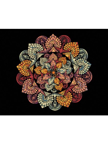 Diamantové maľovanie - MANDALA IX (Rámovanie bez rámu a bez vypnutia plátna, Rozmer 40x50 cm)