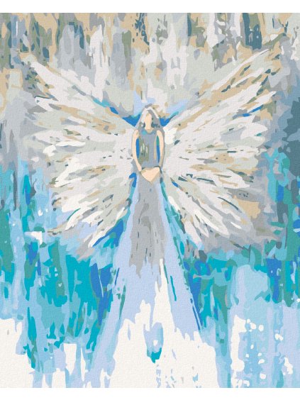 Diamantové maľovanie - ANJELI OD LENKY - LOVE ANGEL (Rámovanie bez rámu a bez vypnutia plátna, Rozmer 40x50 cm)