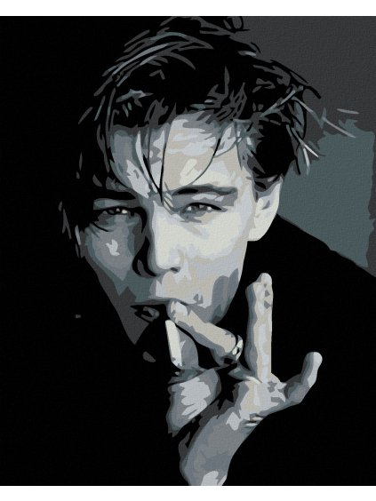 Diamantové maľovanie - LEONARDO DICAPRIO S CIGARETOU