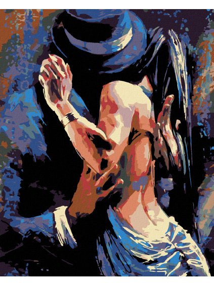 Diamantové maľovanie - VÁŠNIVÝ PÁR (Rámovanie bez rámu a bez vypnutia plátna, Rozmer 40x50 cm)