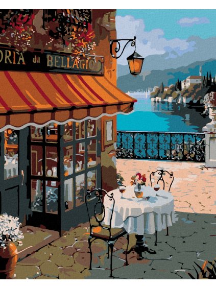 Diamantové maľovanie - ROMANTICKÉ POSEDENIE (Rámovanie bez rámu a bez vypnutia plátna, Rozmer 40x50 cm)