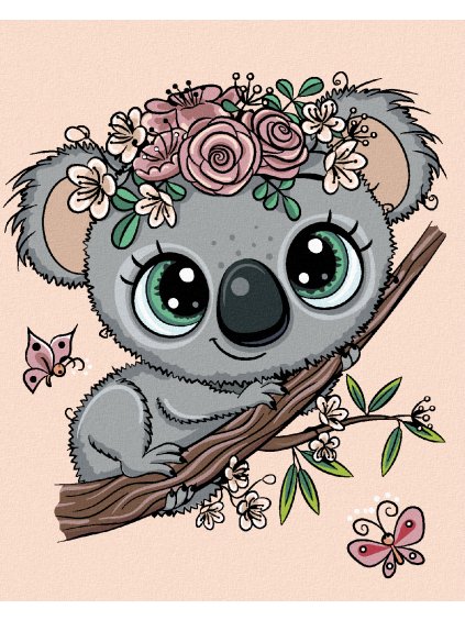 Diamantové maľovanie - ROZTOMILÁ KOALA NA KONÁRI