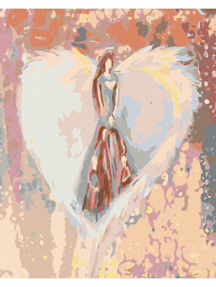 Diamantové maľovanie - ANJELI OD LENKY -  FAMILY ANGEL (Rámovanie bez rámu a bez vypnutia plátna, Rozmer 40x50 cm)