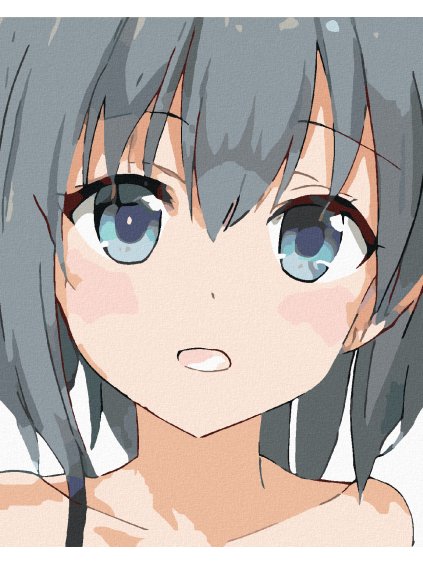 Diamantové maľovanie - ANIME GIRL PORTRÉT (Rámovanie bez rámu a bez vypnutia plátna, Rozmer 40x50 cm)