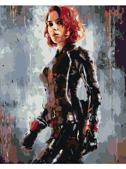 Diamantové maľovanie - AVENGERS BLACK WIDOW II (Rámovanie bez rámu a bez vypnutia plátna, Rozmer 40x50 cm)