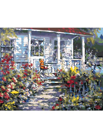 Diamantové maľovanie - V ROZKVITNUTEJ ZÁHRADE (Rámovanie bez rámu a bez vypnutia plátna, Rozmer 40x50 cm)