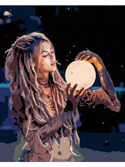 Diamantové maľovanie - LUNA (Rámovanie bez rámu a bez vypnutia plátna, Rozmer 40x50 cm)