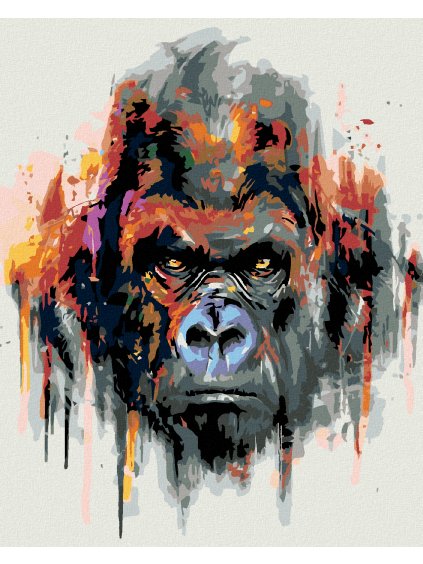 Diamantové maľovanie - GORILA (Rámovanie bez rámu a bez vypnutia plátna, Rozmer 40x50 cm)