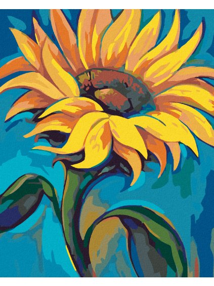 Diamantové maľovanie - VEĽKÁ SLNEČNICA (Rámovanie bez rámu a bez vypnutia plátna, Rozmer 40x50 cm)