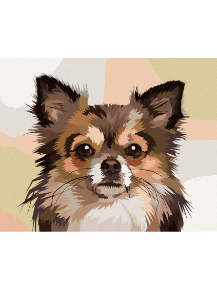 Diamantové maľovanie - PES PORTRÉT (Rámovanie bez rámu a bez vypnutia plátna, Rozmer 40x50 cm)