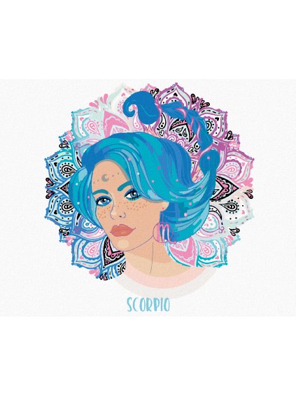 Diamantové maľovanie - ŽENA ŠKORPIÓN (Rámovanie bez rámu a bez vypnutia plátna, Rozmer 40x50 cm)