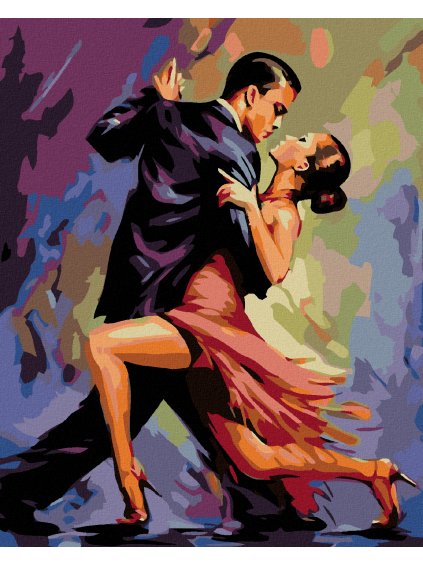 Diamantové maľovanie - V ZÁPALE TANCA (Rámovanie bez rámu a bez vypnutia plátna, Rozmer 40x50 cm)