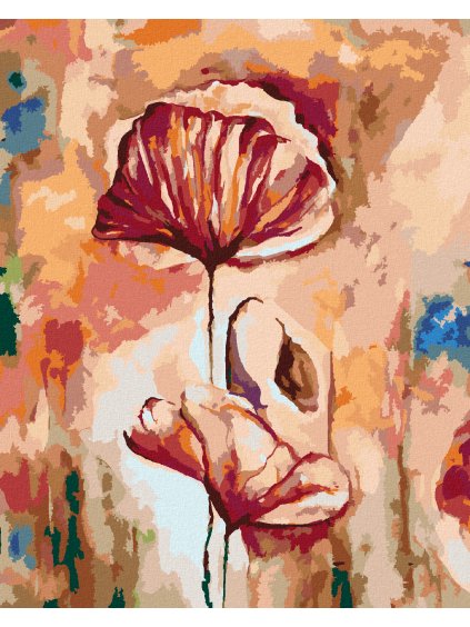 Diamantové maľovanie - KVITNÚCI VLČÍ MAK (Rámovanie bez rámu a bez vypnutia plátna, Rozmer 40x50 cm)