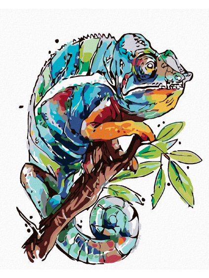Diamantové maľovanie - CHAMELEON (Rámovanie bez rámu a bez vypnutia plátna, Rozmer 40x50 cm)
